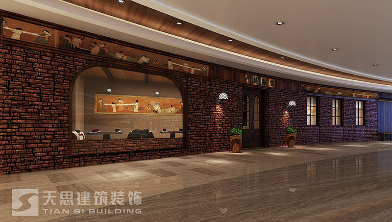 泰辣火鍋店裝修門(mén)頭效果